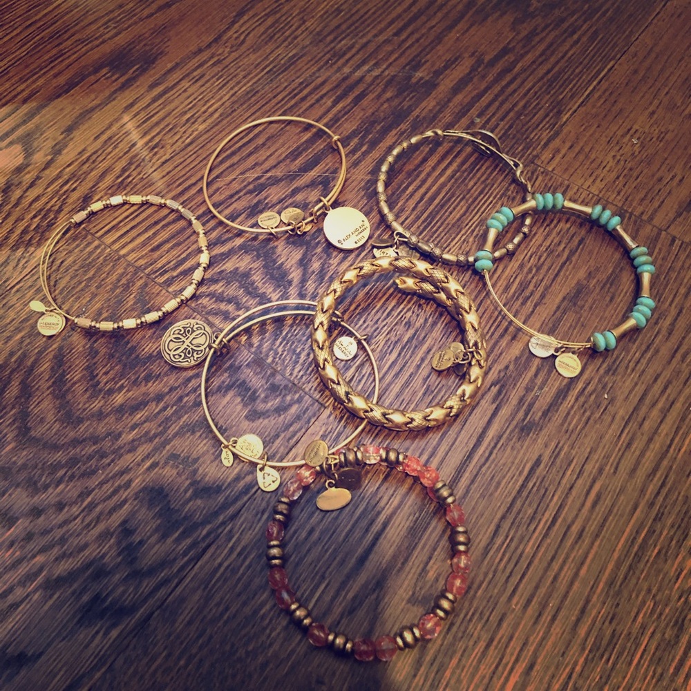 Alex and Ani Bracelets (set of 7)